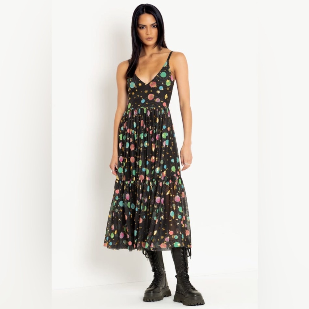 💥NWT Blackmilk Space Tourist Sheer Midaxi Dress ~ LIMITED Size XS - Picture 3 of 14